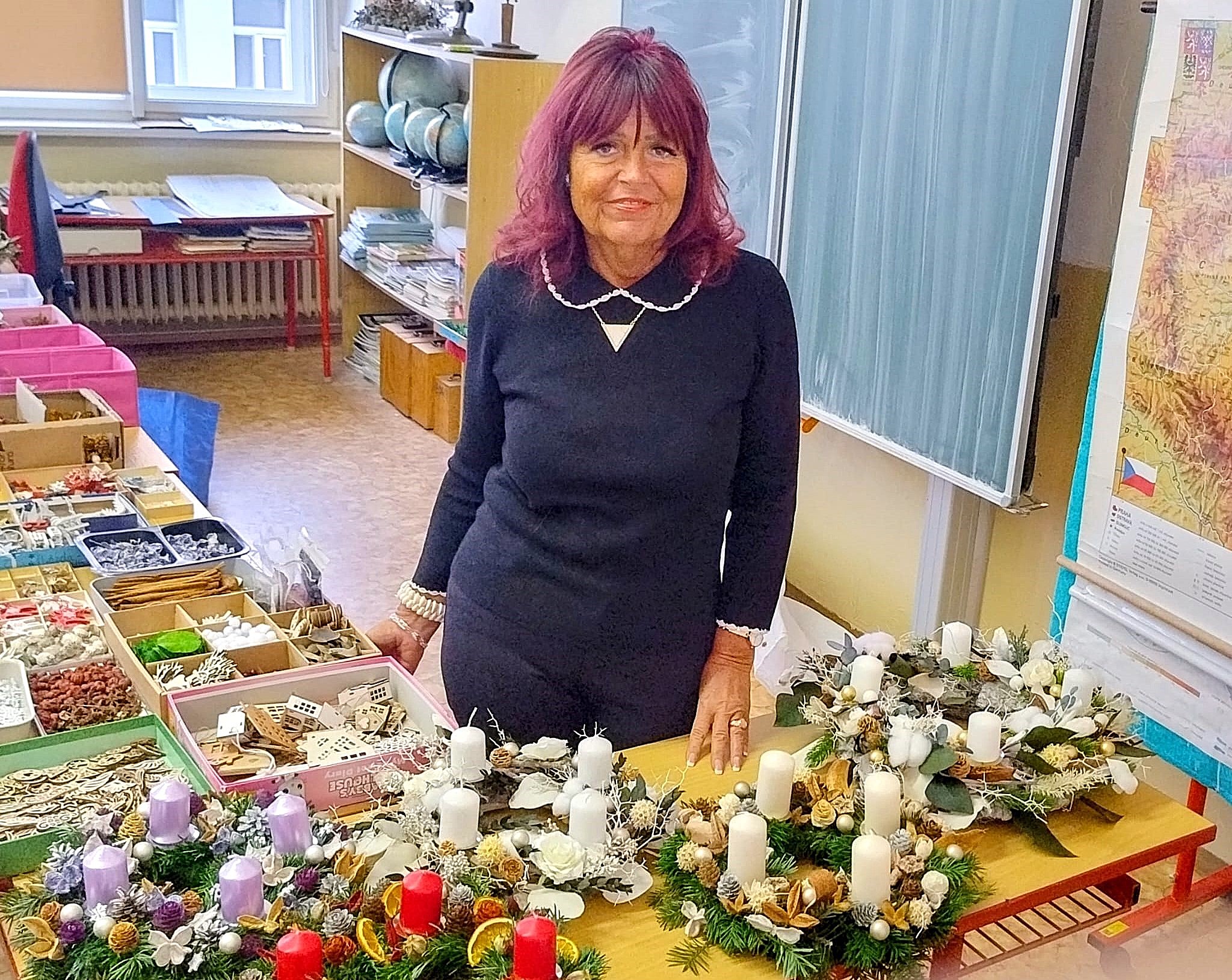 Jarmark ZŠ a MŠ Mendíků, 1. místostarostka Irena Michalcová (ANO).