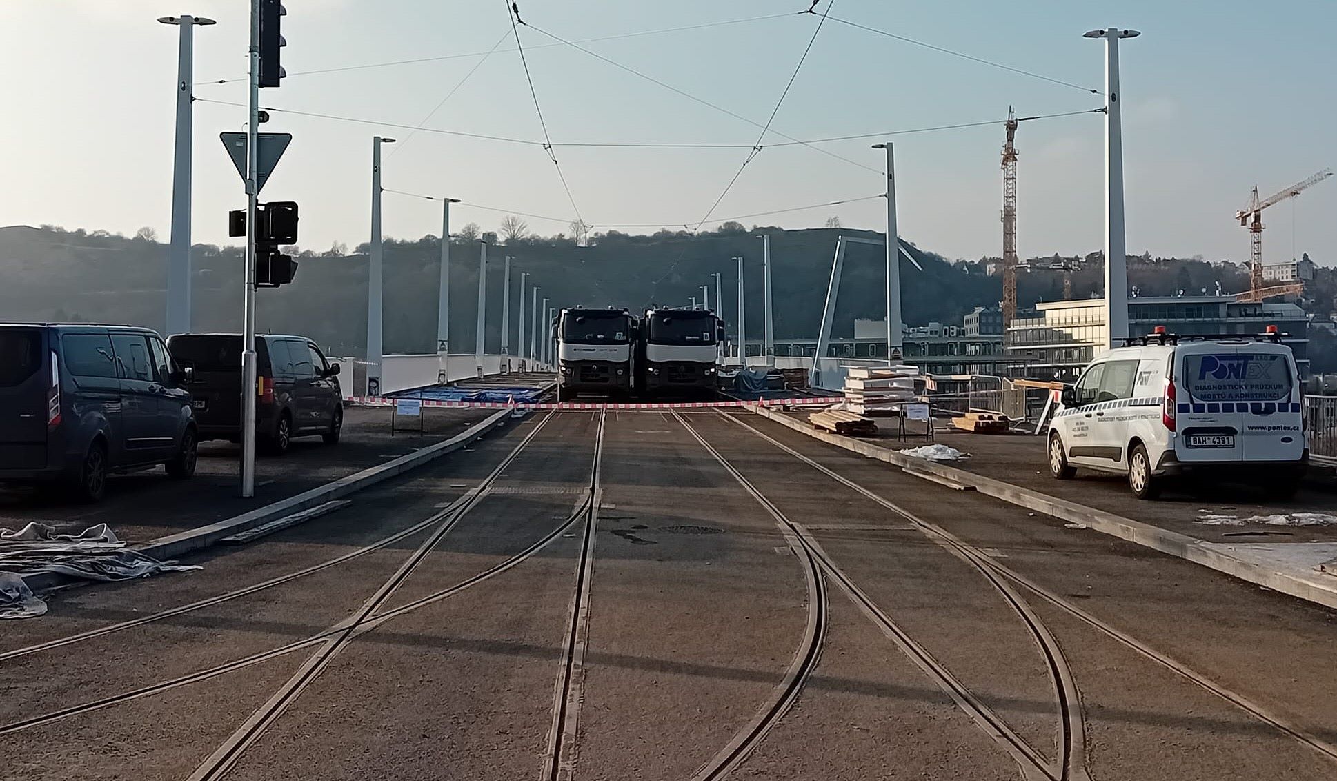 zatěžovací zkouška Dvorecký most 2